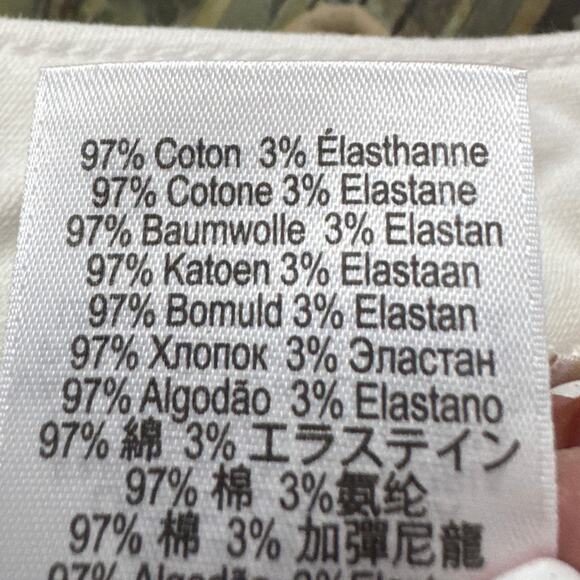 Michael Kors Women's White Denim Jeans Skinny Straight Fit Fringe Hem Size 16 - Picture 11 of 12